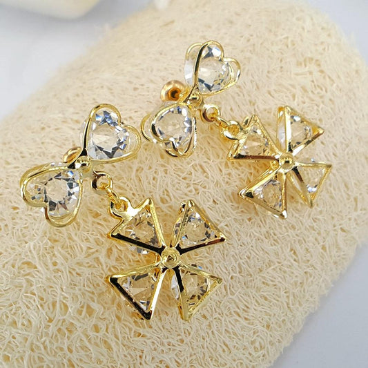 Creative Earrings Bow Knot Flower Stud Earrings Ear Jewelry Alloy Earrings Fashion Boutique Earrings