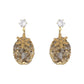 Fashionable natural geometric shape full diamond metal snowflake earrings earrings trendy diamond sexy earrings for women