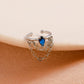 Dongdaemun no ear hole chain ear clip personality copper inlaid zircon C-shaped ear bone clip integrated ins cold