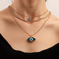 Explosive style fashion creative niche necklace devil's eye hip-hop twist chain choker stacked necklace female