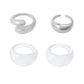 R786 Niche French Personality Fashion Ring Widened Crescent Glossy Acrylic Transparent Geometric Ring Set