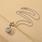 Sunflower Blossom Openable Pet Urn Pendant Necklace Necklace Clavicle Chain