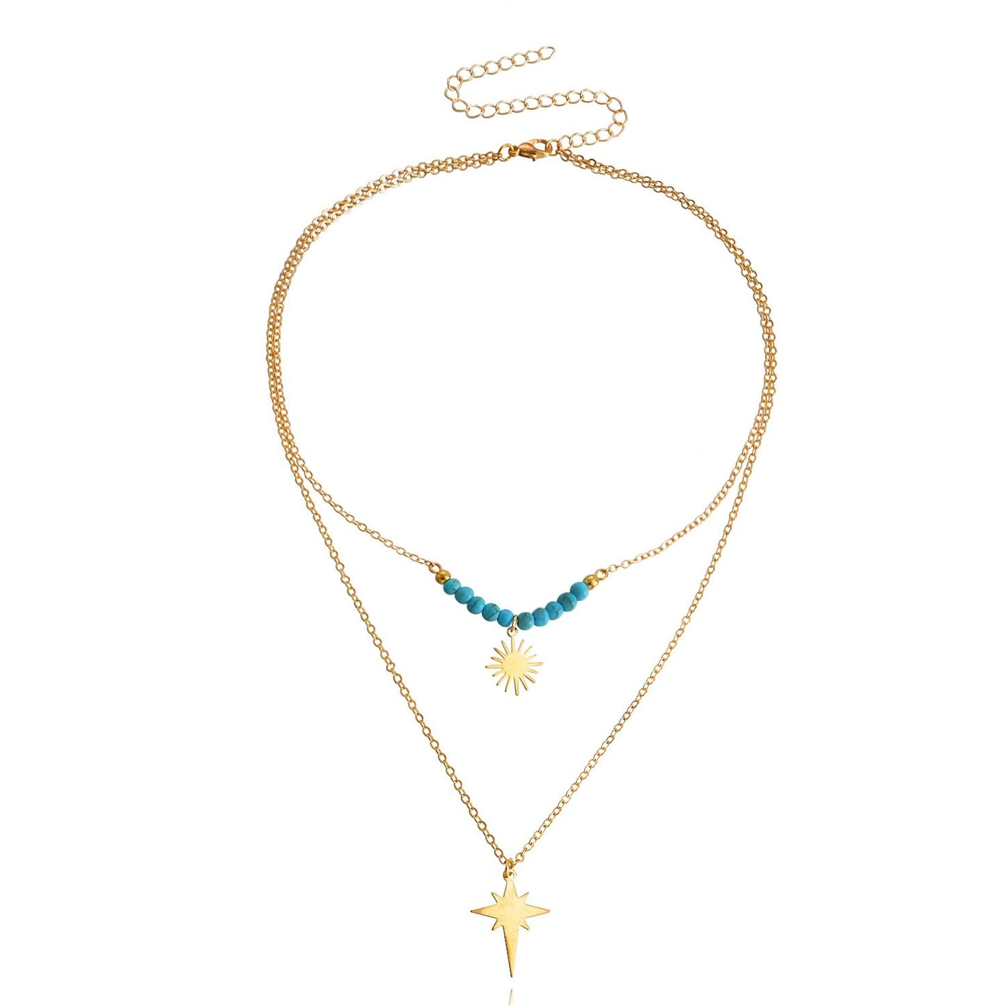 Jewelry Temperament Double-layer Light Luxury Clavicle Chain Necklace Fashion Simple Niche Design Sense Necklace