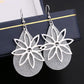 Exaggerated Swing Earrings Hollow Flower Earrings Frosted Earrings