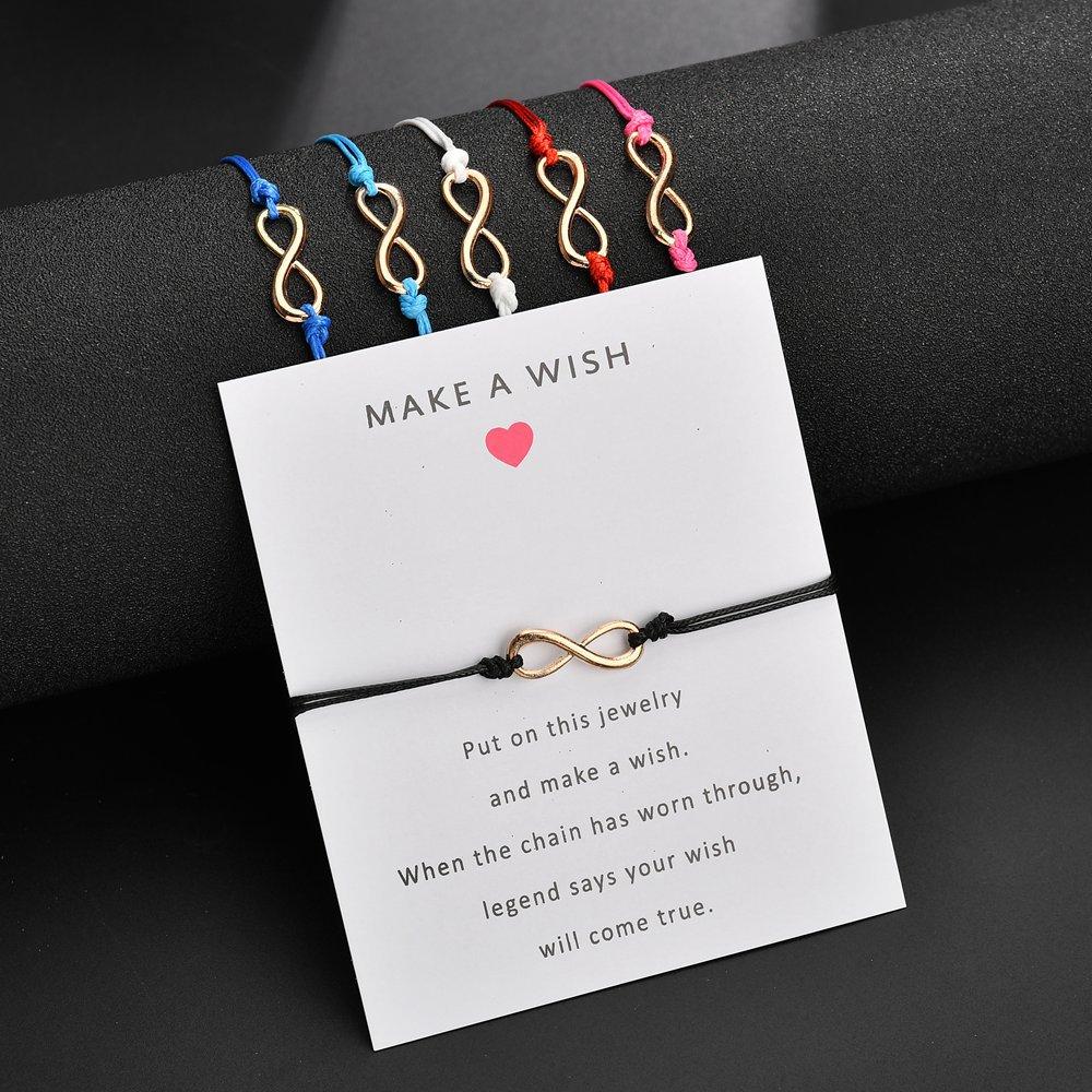 Popular Accessories MAKEA Blessing Card Bracelet Infinity Symbol Small 8-character Bracelet Female Jewelry