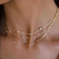 1347 fashion multi-layer choker necklace simple geometric niche temperament catwalk short collarbone necklace