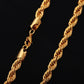 Men's Personality Fashion Gold Necklace Twist Chain Simple Versatile Items Jewelry
