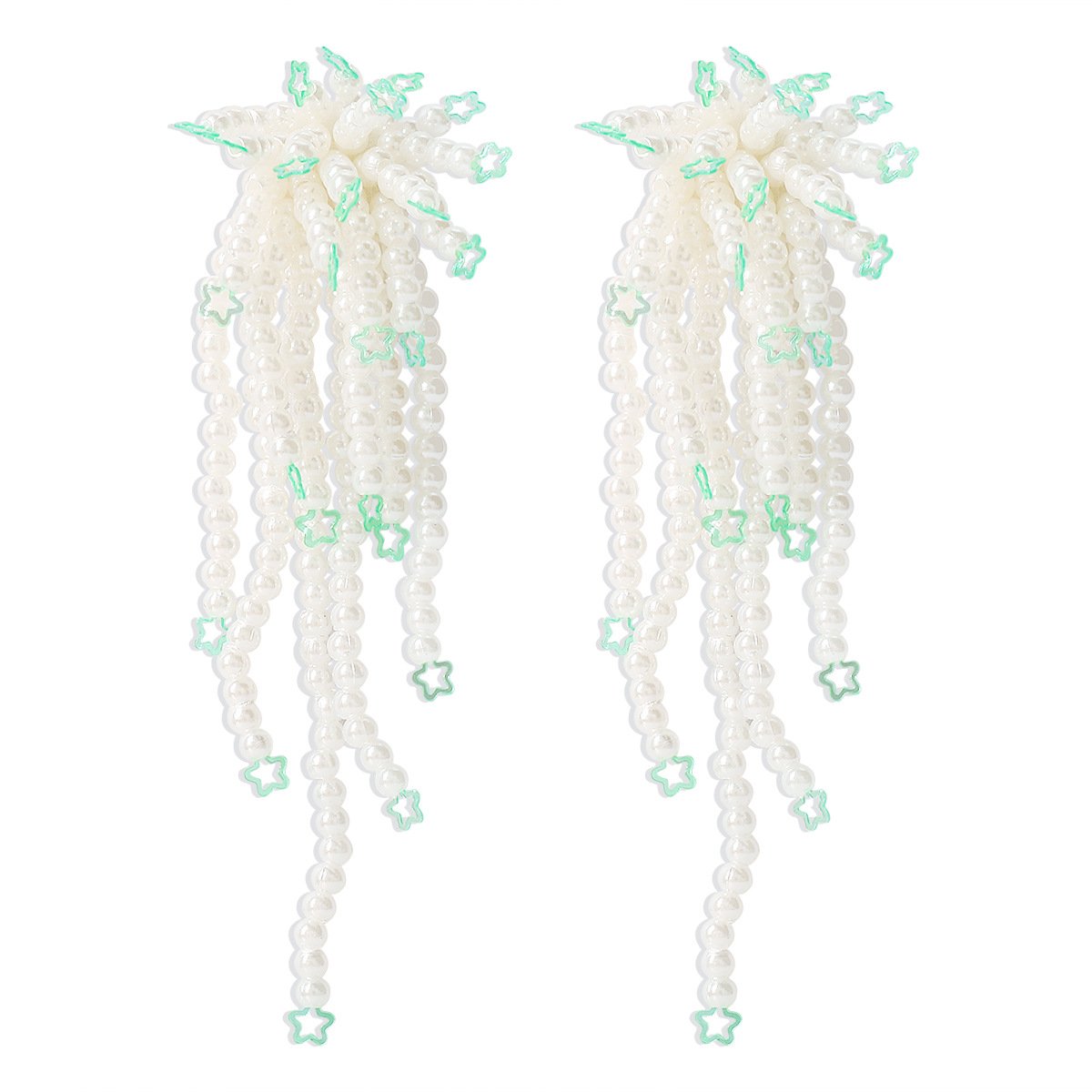 E11134 Bohemian Leisure Vacation Tassel Earrings Beaded Geometric Atmosphere Star Sequin Earrings Female