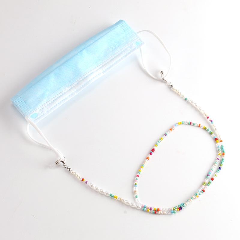 Hanging neck glasses chain anti-lost lanyard chain retro imitation pearl beaded necklace temperament mask chain