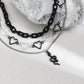 Jewelry Mixed Color Hip Hop Love Clavicle Chain Necklace Niche Design Snake Diamond Necklace Women