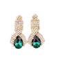 Fashionable atmosphere diamond-studded drop-shaped crystal gemstone earrings earrings accessories