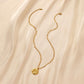 Original design light luxury niche ladies stainless steel golden coin moon star necklace collarbone chain necklace