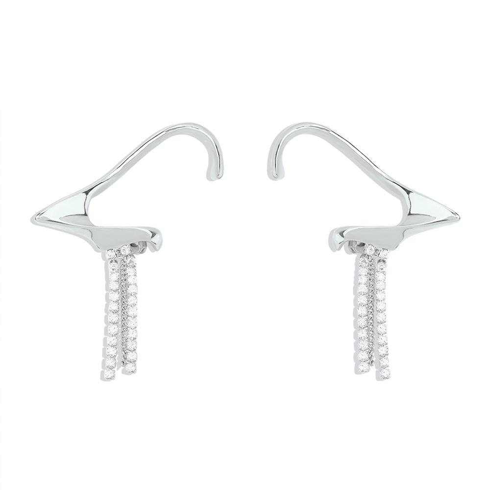 E1155 Jewelry Personality Geometric Diamond Earrings Night Tide Cool Exquisite Fashion Ear Bone Clip Women