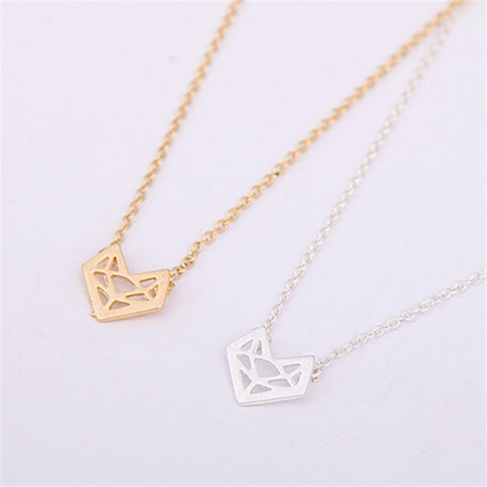 Popular Jewelry Cute Animal Hollow Fox Head Pendant Necklace Personality Fashion Women's Clavicle Chain