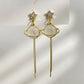 Ins space planet earrings female fashion temperament cat eye ball long tassel earrings personality earrings fashion