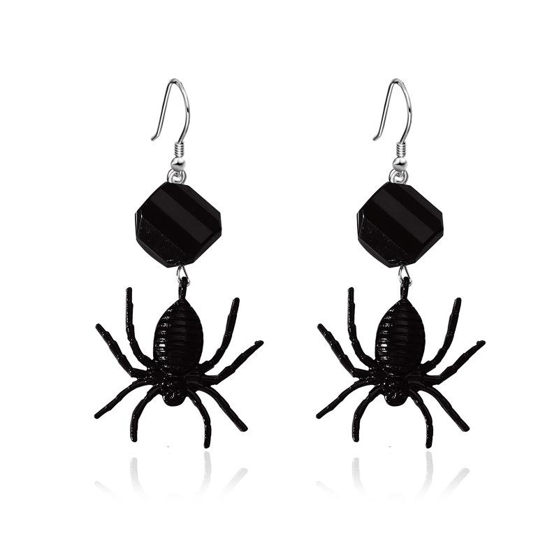 Exaggerated Spider Earrings Dark Girl Street Cool Spider Creative Design Earrings Halloween Accessories