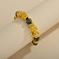 Gold Pixiu Bracelet Obsidian Color Leather Hugh Buddha Beads Bracelet for Men and Women Gift Set X Accessories