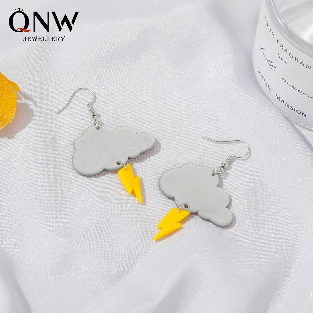 Earrings cute dark cloud lightning earrings creative cartoon DIY cloud earrings personalized earrings female