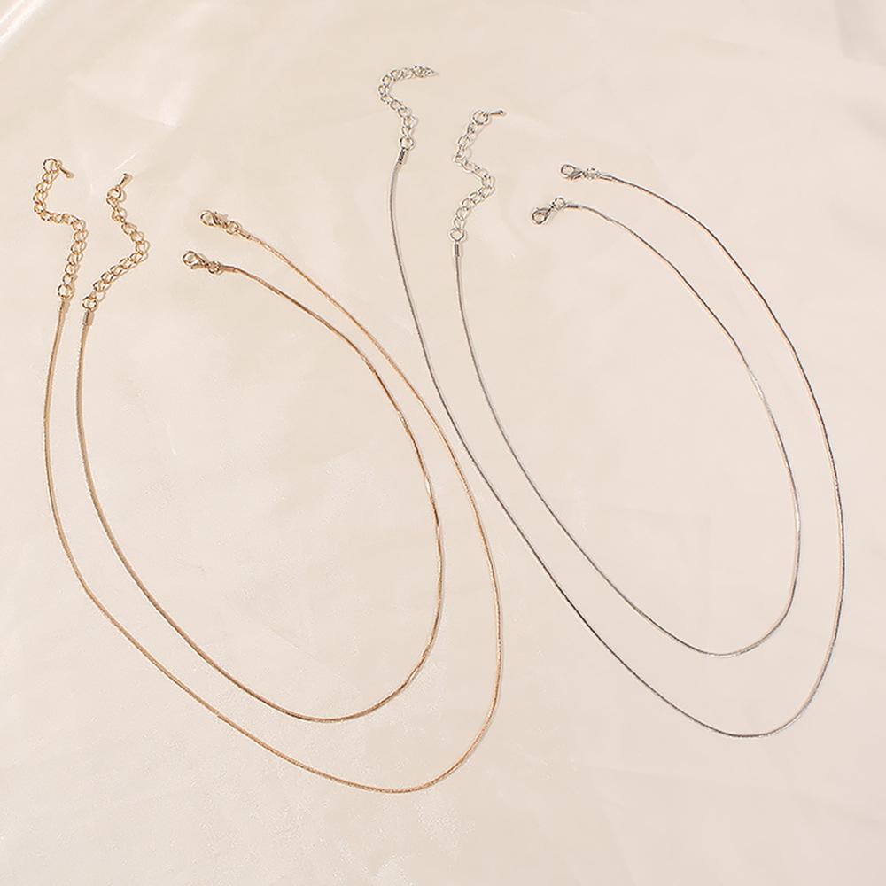 N7735 Necklace Simple No Pendant Thin Snake Bone Chain Necklace Fashion Trendy Jewelry