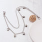 Punk fashion ins jewelry men and women trend hip-hop lock-shaped body chain double-layer peach heart jeans chain