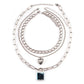 Personalized multi-layer peach heart padlock jewelry thick chain hip-hop punk key lock necklace