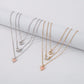 N114ikTok Back Decoration Simple Thin Chain Necklace Pearl Love Drip Oil Fashion Necklace Female