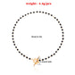 Jewelry Fashion Temperament Black Crystal Glass Bead Chain Simple OT Buckle Short Flower Necklace