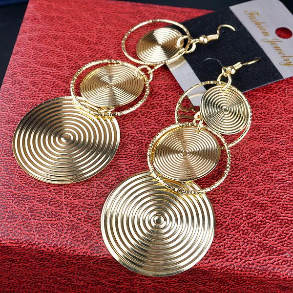 Exaggerated Atmospheric Disc Circle Multi-layered Ladies Earrings Indian Retro Earrings