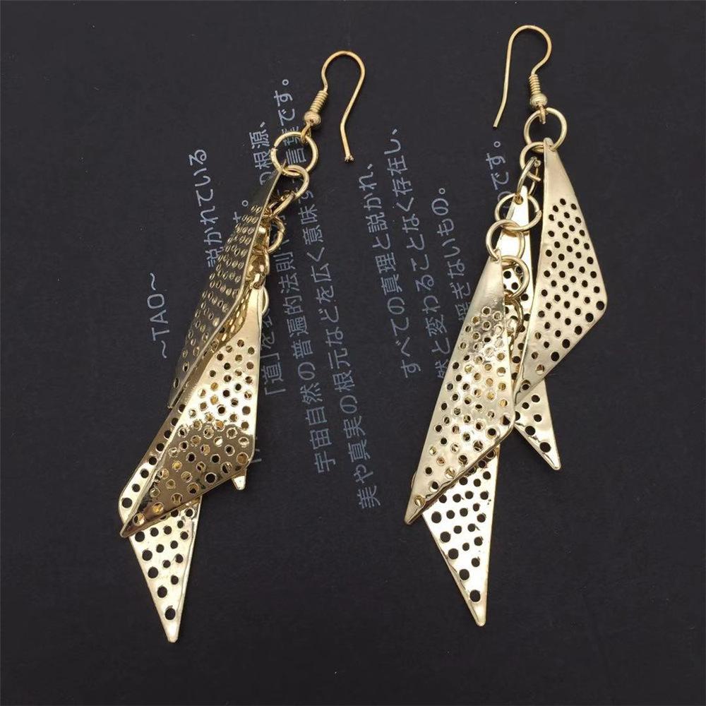 Triangular piece geometric earrings exaggerated earrings over eagle jewelry