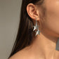 E9964 Personality five-pointed star earrings simple niche design fashion earrings retro temperament long earrings