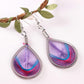 Ethnic pure handmade feather earrings silk bohemian earrings jewelry
