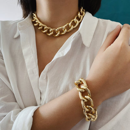 Jewelry Frosty Retro Single Layer Necklace Female Simple Versatile Cross Chain Set Necklace