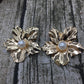 Pearl Petal Flower Stud Earrings Pop Jewelry Night Party Performance Earrings