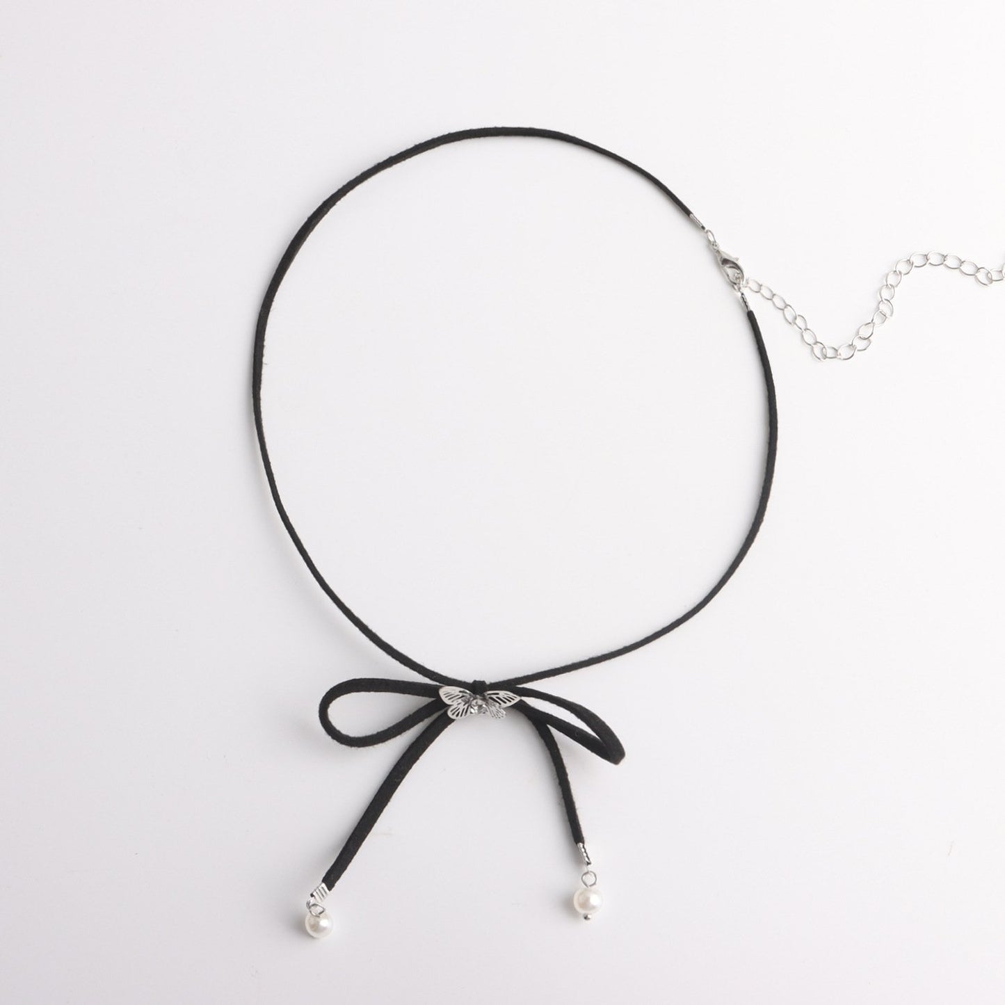 Jewelry Trendy Night Fur Rope Butterfly Necklace Women's New Exaggerated Pearl and Diamond Necklace