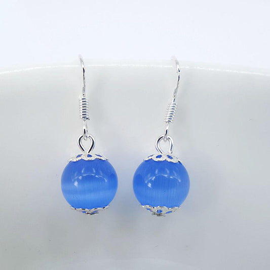 Ze Tian Ji Mo Yu Opal Ancient Earrings Retro Palace Hanfu Earrings Net Red Explosive Jewelry Stall