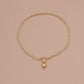 Fashion Alloy Peach Heart Pendant Necklace Simple CCB Imitation Pearl Necklace Accessories