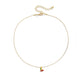Sweet and simple dripping oil small cherry pendant necklace versatile metal chain clavicle necklace choker
