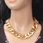 Jewelry exaggerated big thick chain metal decorative necklace female tide INS short collarbone chain