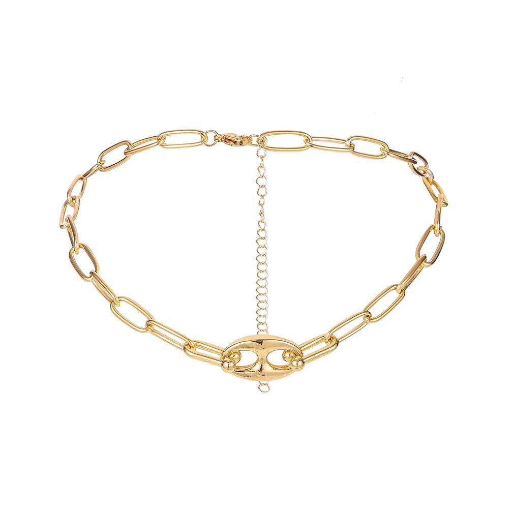 Dongdaemun necklace ins simple cold metal clavicle chain niche design sense versatile necklace