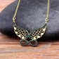 Bohemian Angel Wings Pendant Necklace Women's Retro Hollow Wings 8 Word Jewelry