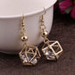 Baroque polygonal zircon earrings for women