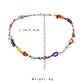 Trend ins colorful stone daisy beaded necklace bohemian fashion fresh and lovely collarbone chain