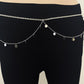 Sexy popular metal sequin waist chain female hip-hop simple ins tassel diamond claw chain body chain