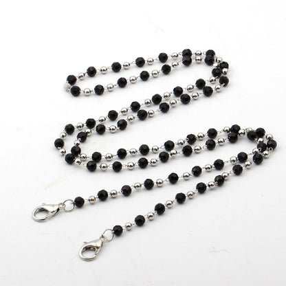 Mask lanyard personalized handmade crystal bead chain mask anti-lost hanging chain glasses chain hanging neck adjustable