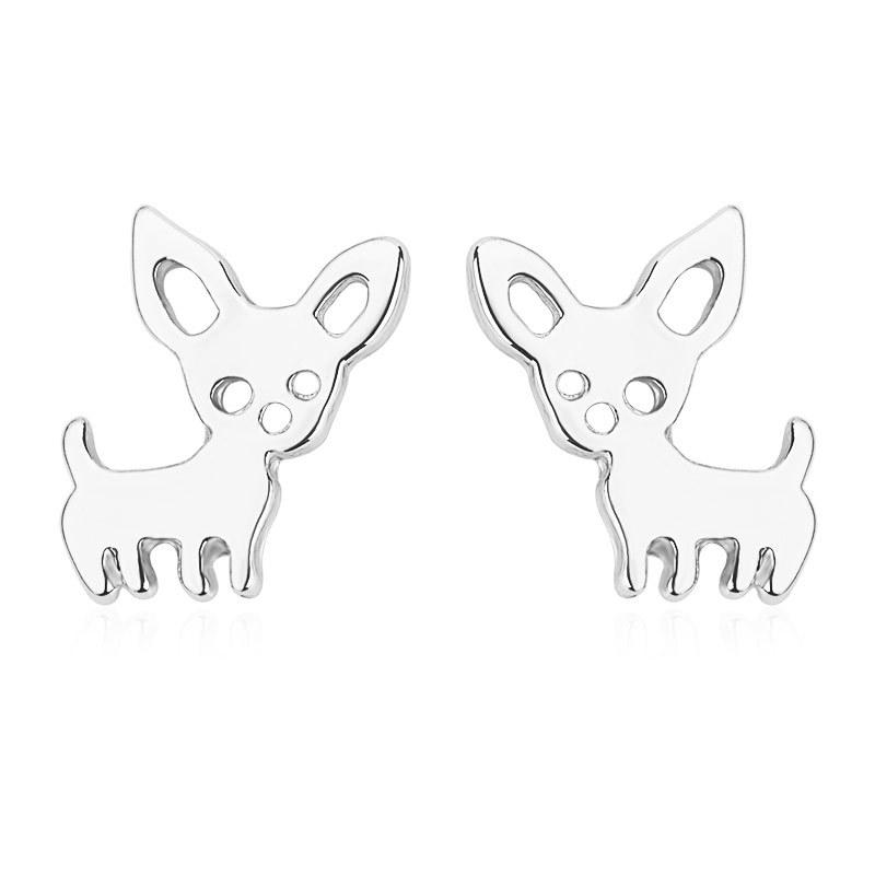 Simple cute fashion pet earrings puppy cute animal earrings earrings Qingwen