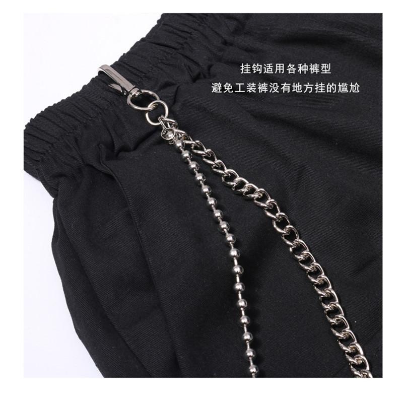 Pants chain ins net red metal iron chain pants hanging chain ornaments double-layer ball beads hip-hop pants chain men and women trend