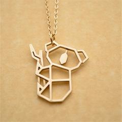 Popular fashion mother bear with cub necklace alloy mamabear exquisite clavicle chain