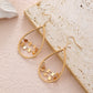 Ins hollow water drop earrings female Bohemian ethnic creative chain tassel earrings temperament earrings