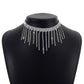 N1522 Light Luxury Rhinestone Tassel Sexy Necklace Dinner Party Night Personality Necklace