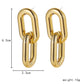 Minimalist exaggerated cross chain earrings ins fashion CCB metal texture hip-hop ladies earrings